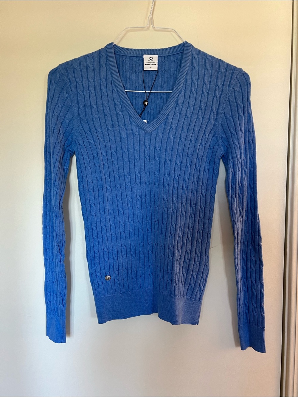 NWT Daily Sports Blue Cabled Sweater, Size XS